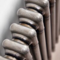 Scudo 2 Column Horizontal Designer Radiator – 600 X 1010 White/Anthracite/Raw Metal