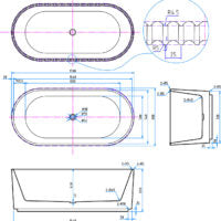 Labyrinth Fluted Freestanding Bath