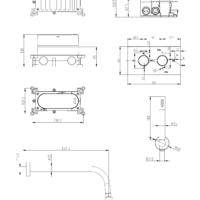 Scudo Core Brushed Brass Round Handle, Handset & Mounting Bracket