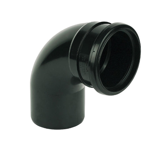 Floplast 110mm soil 92.5 degree socket/spigot bend black SP161