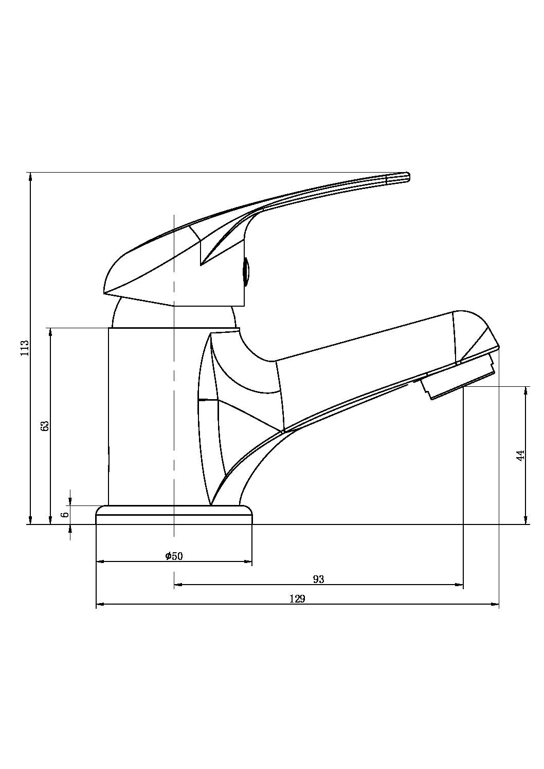 Scudo Tidy Mono Basin Mixer with Push Waste 35mm TAP061S