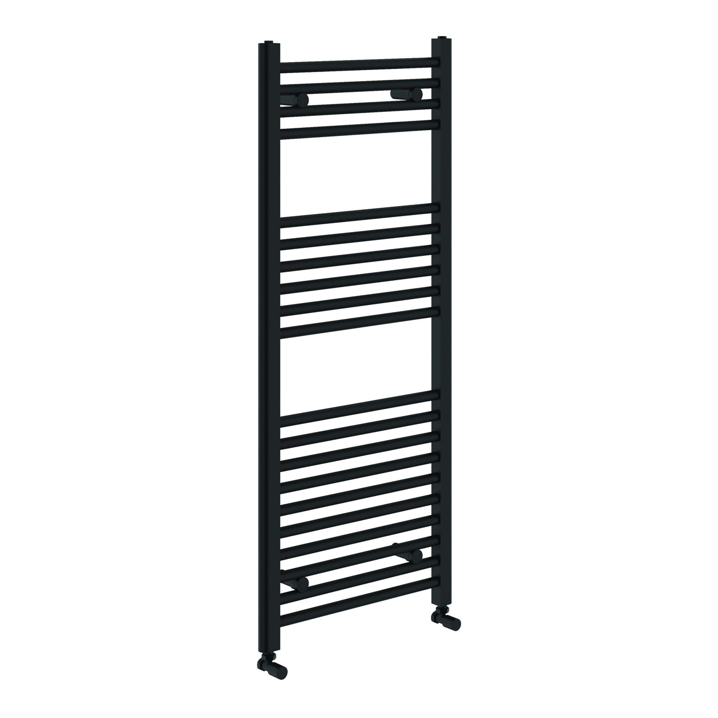 Frontline Straight Matt Black Towel Rail W500xH1200