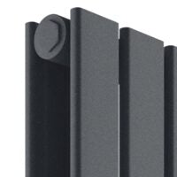 Scudo Bravo Double Designer Radiator – 1600 X 408 White/Anthracite