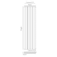 Scudo Bravo Double Designer Radiator – 1600 X 408 White/Anthracite