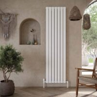 Scudo Bravo Double Designer Radiator – 1600 X 408 White/Anthracite