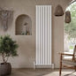 Scudo Bravo Double Designer Radiator – 1600 X 408 White/Anthracite