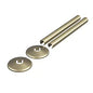 Gator Brushed Brass Clip on Radiator Pipe Covers & 2 Collars for 15mm Pipes