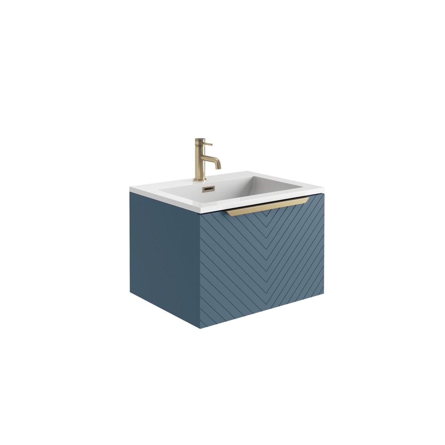 Chevron 600 Basin Cabinet Pink / Blue