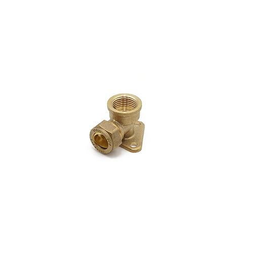 Compression Wallplate elbow 15mm x 1/2 FI