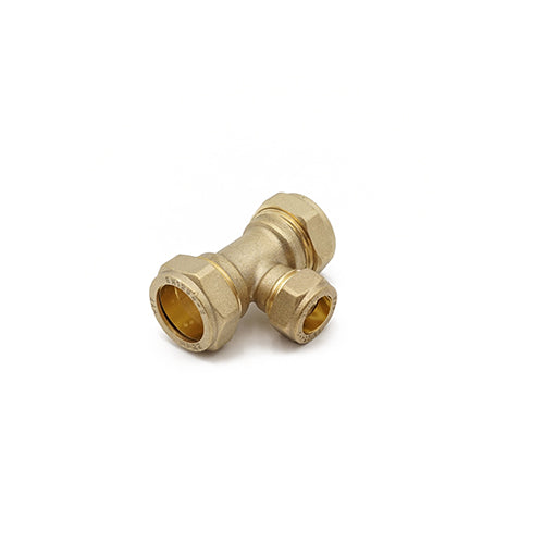 Compression reduced tee 22x22x15mm