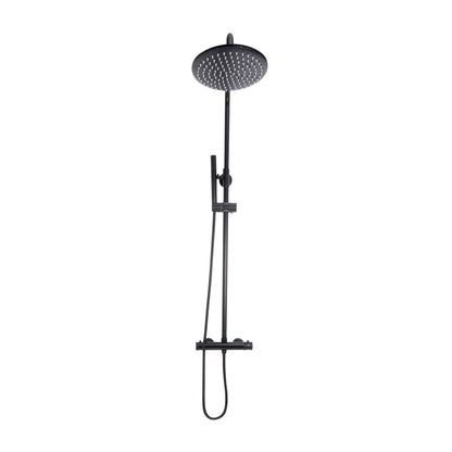 Scudo Core Black Round Rigid Riser Shower NU-020
