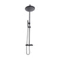 Scudo Core Black Round Rigid Riser Shower NU-020