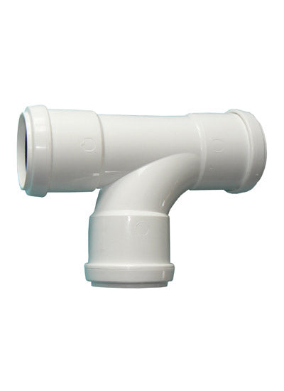 Floplast pushfit waste tee 32mm white WP22
