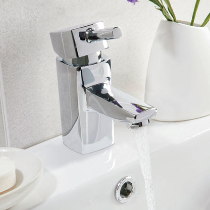 Scudo Forme Mini Mono Basin Mixer with Push Waste TAP014
