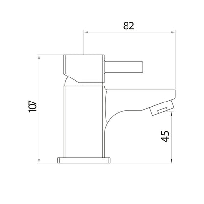 Scudo Forme Mini Mono Basin Mixer with Push Waste TAP014
