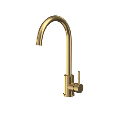 Manhattan Brushed Brass Kitchen Mixer Tap