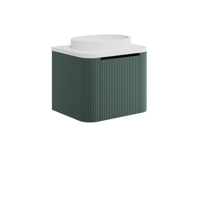 Scudo Linea Curve 600 Unit Reed Green / Oak / Black