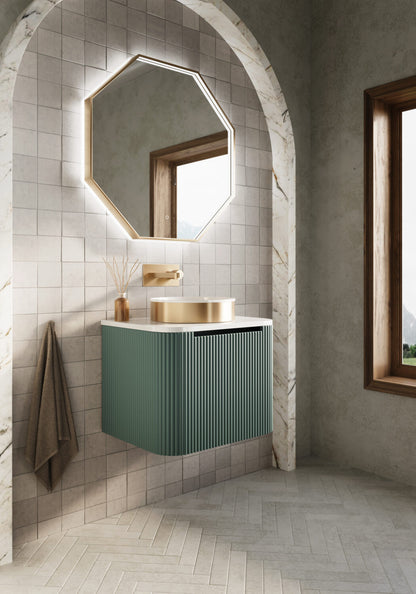 Scudo Linea Curve 600 Unit Reed Green / Oak / Black