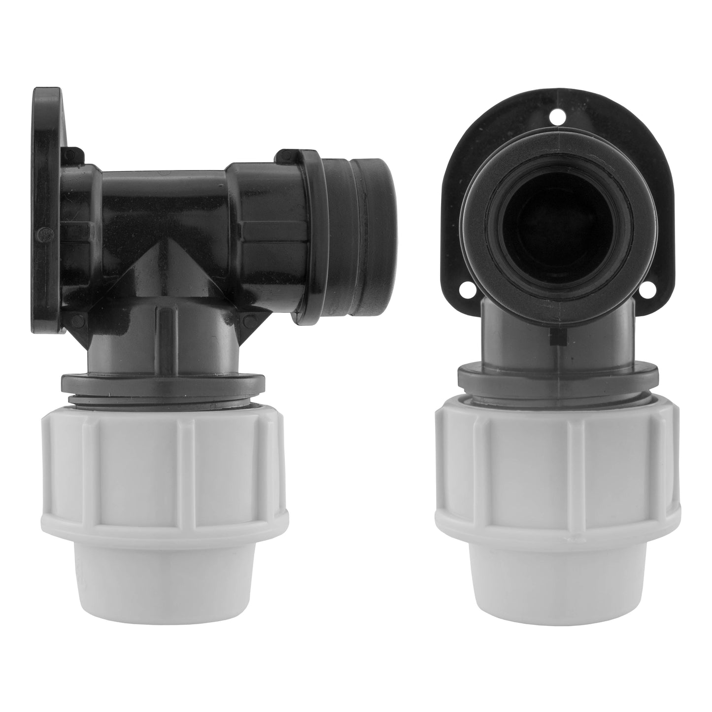 Wall Flange Kit 32mm MDPE + Lever Tap 3/4" Barb