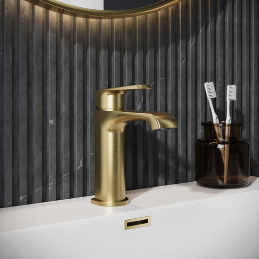Scudo Montana Mono Basin Mixer Brushed Brass MON-009