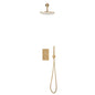 Scudo Core Brushed Brass Round Handle, Handset & Mounting Bracket