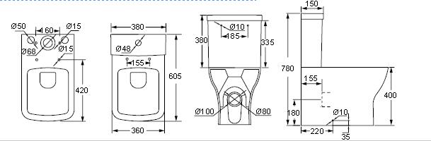Scudo Porto Closed Back Pan & Seat
