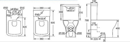 Scudo Porto Closed Back Pan & Seat