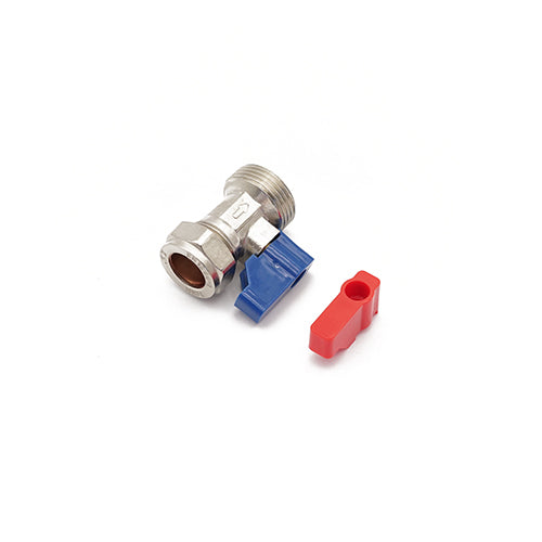 QW chrome plated brass straight washing machine valve