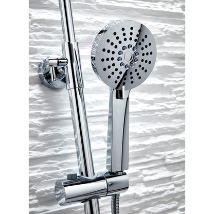 Scudo Serena Chrome Round Rigid Riser Shower Set ROUND-RR-CHR