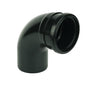 Floplast 110mm soil 92.5 degree socket/spigot bend black SP161