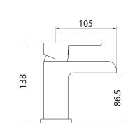 Scudo Victoria Mono Basin Mixer with Push Waste TAP001