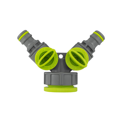Wall Flange Kit 32mm MDPE + Brass Bib Tap + Two Way Splitter + Connectors