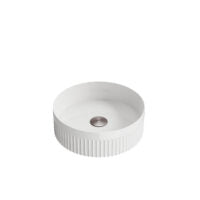 Scudo Fluted Round Basin Countertop VESSEL008