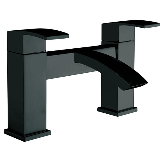 Scudo Matt Black Deck Mounted Bath Filler BLACK255ORBL