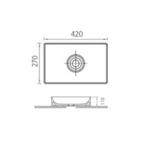Scudo Stance 420mm Countertop Basin COUNTERTOP-001