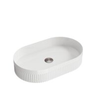 Scudo Fluted Oval Basin Countertop VESSEL007