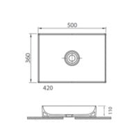 Stance 500mm Countertop Basin COUNTERTOP-002