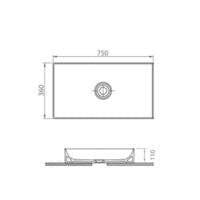 Stance 750mm Countertop Basin COUNTERTOP-003